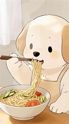 Ao Ao's Summer Lunch ☀️ Cold Noodles & Ghibli Vibes 🎐 ASMR #shorts