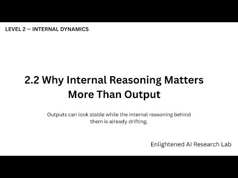 Level 2 — Internal Dynamics | 2.2 Why Internal Reasoning Matters More Than Output