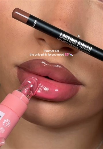 Perfect Bubblegum Pink Lip Look with Rimmel London