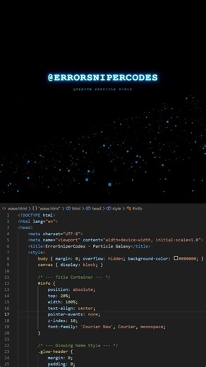 Error Sniper on Instagram: "This wave is pure code 🌊💻 Built using HTML • CSS • JavaScript Comment “CODE” if you want the source 🔥#coding #webdevelopment #html #css #javascript programming"