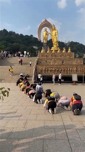 Thousand Pilgrims' Full Prostration on Sacred Buddhist Journey | #buddha #peace #zen