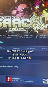 usually $50 btw…steam summer sale is INSANE this year. #thebindingofisaacrepentance #tboi #roguelike #steamsummersale