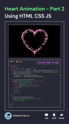 Heart Animation using HTML CSS 🩷 #css #animation
