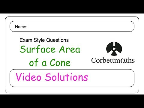 Surface Area of a Cone Answers - Corbettmaths