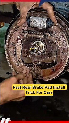 Fast Rear Brake Pad Install Trick For Cars #shorts #mechanic