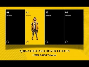 How to Build Responsive Animated Card Hover Effects | HTML & CSS Tutorial