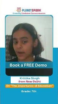 ✨ Meet Kritika – soaring as a confident communicator with PlanetSpark! 🎉