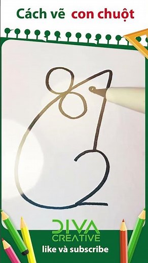 How to Draw a Mouse in 8 Minutes for Kids | Cute – Easy to Draw 🐭✏️