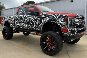 Black Silver Swirl Truck Wrap – Custom Vinyl Full-body Wrap for Lifted Pickup – Red Accents – Artistic Spiral Design – Bold Gift for Truck - Etsy