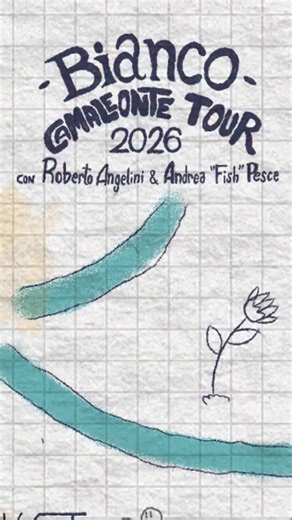 Alberto Bianco on Instagram: "Questa prima parte di tour sarà un bellissimo viaggio. È la prima volta che @bobangel @andrea_fish_pesce @basi_1983 e io partiamo insieme e sono molto emozionato. Grazie ai @cabani.bros per le illustrazioni e le animazioni con cui raccontano le news: ogni volta più belle. È una collaborazione che ci porterà ancora cose buone, lo sento. Grazie anche a @lafabbrica @garrincha373 e @locusta_booking per il lavoro enorme sul tour e sul disco. Mi sento bene. 🤍 25 marzo - 