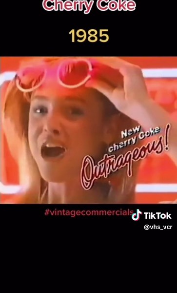 The New Cherry Coke #1985 #outrageous #cherrycoke #coke #vintagecommercials