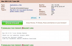 Mac OS X 10.7 Lion GM Torrent hits Pirate Bay - 9to5Mac