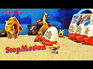 ICE AGE kinder JOY SURPRISE EGG StopMotion unBOXing Überraschung new video Kollision voraus NEW Üei