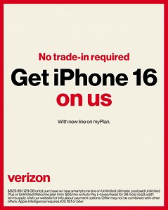 7.3M views · 3.1K reactions | Save big on iPhone 16 with a new line on myPlan. No trade-in required. | Verizon | Facebook