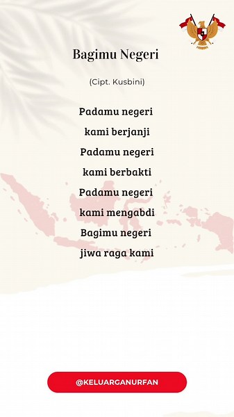 Bagimu Negeri - Lagu Wajib Nasional - Lirik