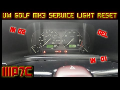 VW GOLF MK3 IN01 IN02 OEL SERVICE LIGHT RESET