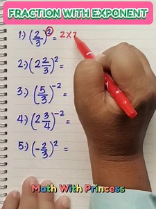 @Math Review:Fraction and Exponent #math #mathviral #mathematics #mathreview #mathvideo #mathhack #mathtutorial #mathwithprincess | Math with Princess