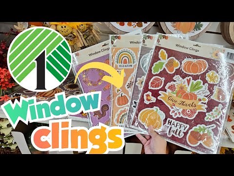 The HOTTEST New Crafts Using Dollar Tree Fall WINDOW CLINGS