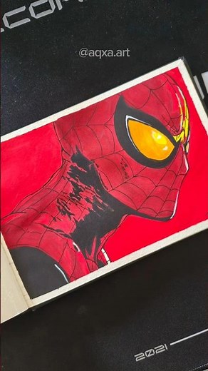Painting SPIDER-MAN 🕸️ Marvel Comic Art Process #art #marvel #spiderman #spidermanart #artprocess