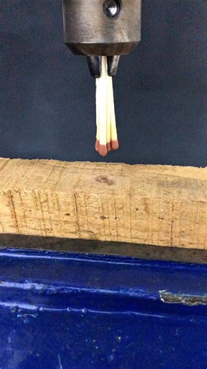 Replacing Drill Bit with Matchstick – Does It Work? #SatisfyingExperiment #ScienceHack #creativeidea