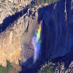 The video of the rainbow waterfall by landscape photographer Greg Harlow at Yosemite is just one of the many wonders in the 747,956 acres park. 🌈 | Discvr Blog