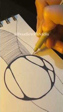 Squiggly Doodle Tutorial 😻 Day 23 #shorts #doodlewithnadia #art #doodle #zentangle