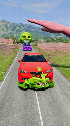 Cars & Monsters vs Giant Hand Slap - BeamNG.drive