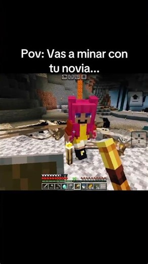 Vas a minar con tu novia.🤓💗 #minecraft #humor #shorts #memes #minecraftshorts