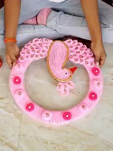 69K views · 570 reactions | Woollen Peacock craft - She made it beautifully #walldecor #peacock #wool #diy | Click For Craft | Facebook