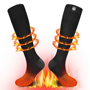 SAVIOR HEAT 7.4V Electric Heated Socks Rechargeable Battery Foot Winter Warm Socks