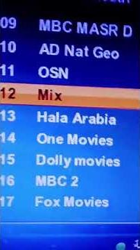 The frequency of Mix TV channel, a foreign film channel, on Nilesat.