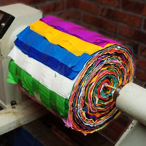 Turning Crepe Paper (Starry Night) | Wood Workshop