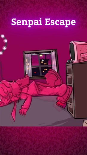Senpai Escape [FNF Animation] #fnf #fnfmod #fridaynightfunkin #shorts