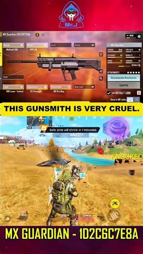 This gun literally deletes players in seconds 😳🔥 | BEST MX Guardian Gunsmith CODM BR