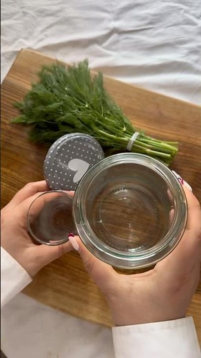 the best way to store fresh dill in your refrigerator so it lasts longer and stays flavorful!ا🍃