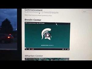 how to view MSU commencement live stream on a desktop