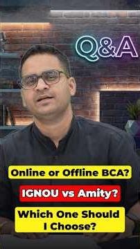 🎯BCA Regular vs Online vs Amity Offline: Which is Better? (Q&A) #bca