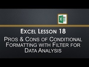 18. Pros & Cons of Conditional Formatting with Filter for Data Analysis #excel