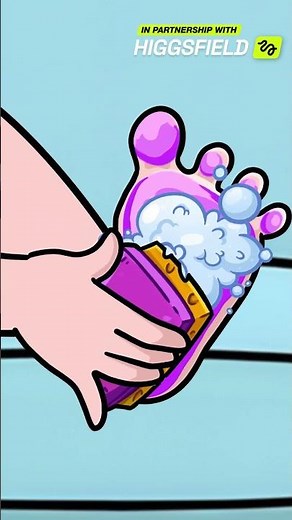 Uh-Oh! Slimey Feet Again 🦶💚 Time for a Wash-Up! #kids #cartoons
