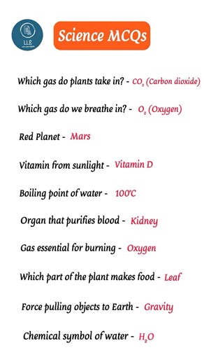 Science MCQs You MUST Know | Quick GK #shorts #education #science #gkshorts