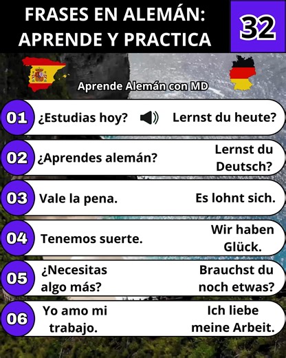 22K views · 980 reactions | Frases en alemán ️ # 32. Frases que debes aprender y conocer en alemán. | Aprende Alemán con MD | Facebook