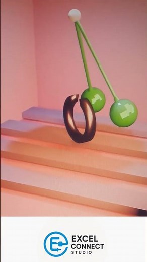 Two Pendulums Crossing in a Perfect Circle | Blender Physics Animation #blender #animation