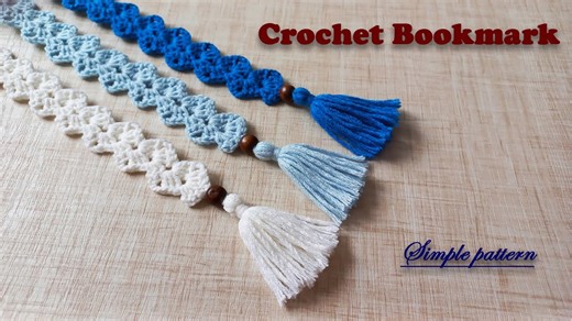 Crochet Bookmarks Easy Patterns | How to Crochet Simple Bookmark Pattern