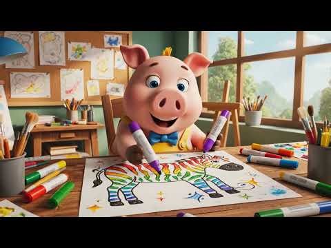 Zebra Speed Art Like You’ve Never Seen! 🦓 Pip’s Stunning Black & White Challenge