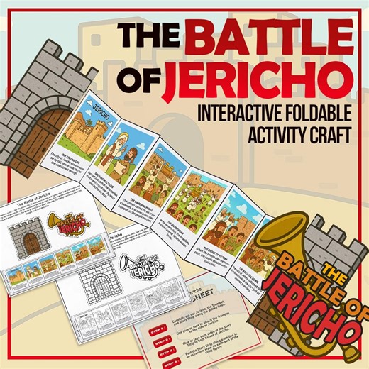 Battle of Jericho Craft Instant Download, Great for Christian Kids, Homeschooling, Sunday School Lesson, Bible Studies, Youth Group, and VBS - Etsy