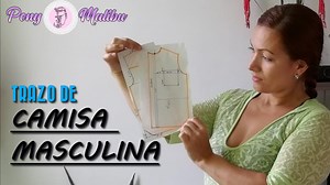 TRAZO DE CAMISA CLÁSICA PARA HOMBRE CON MANGA Y PUÑO - Pony Malibu