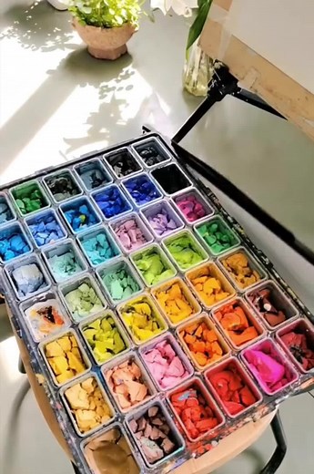 Paint restorer😇 #satisfying #pigment #paint #watercolor #paintdaily