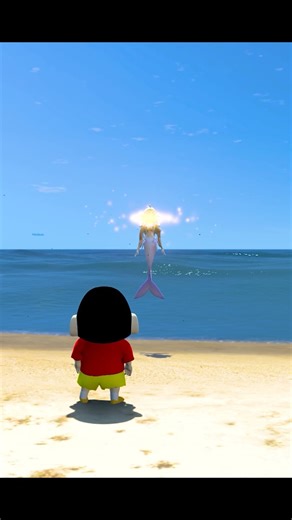 Shinchan Got 😱Golden BMW From Magical✨ Mermaid🧜‍♀️ #gta5 #shorts #gta5telugu #shinchan #dominator_yt