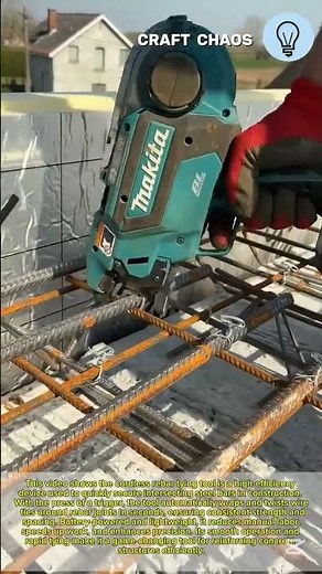 Cordless rebar tying tool in action: Good tools and efficiency