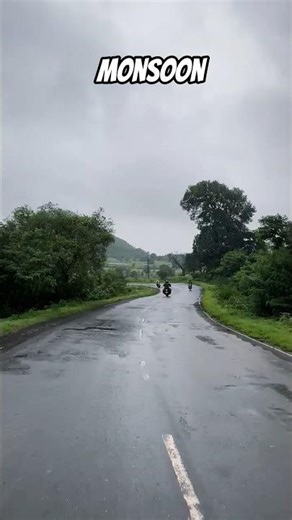 Monsoon Bike Ride in Mountains 🌧️ | Nature Vibes 2025 🏍️ #Shorts